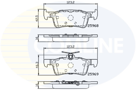 Гальмівні колодки (набір) COMLINE CBP02233