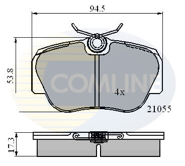 Гальмівні колодки, дискове гальмо (набір) COMLINE CBP0328