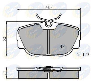 Гальмівні колодки, дискове гальмо (набір) COMLINE CBP0361