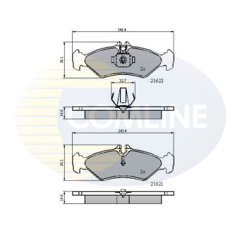 Гальмівні колодки, дискове гальмо (набір) COMLINE CBP0453