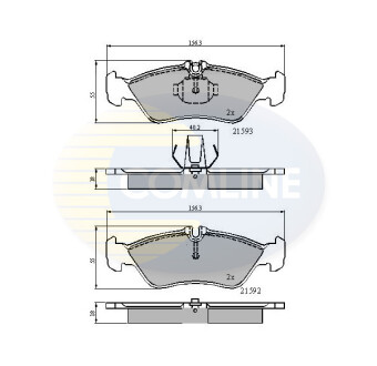 Гальмівні колодки, дискове гальмо (набір) COMLINE CBP0478 (фото 1)