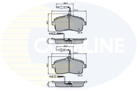 Гальмівні колодки, дискове гальмо (набір) COMLINE CBP11250