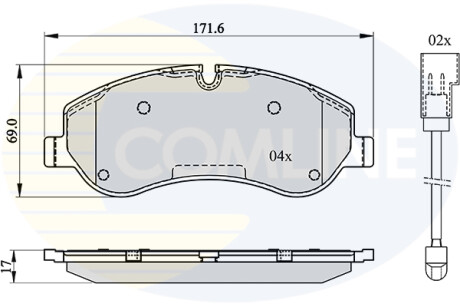 Гальмівні колодки (набір) COMLINE CBP22142