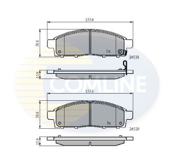 Гальмівні колодки, дискове гальмо (набір) COMLINE CBP31584