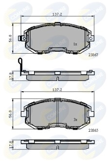 Гальмівні колодки, дискове гальмо (набір) COMLINE CBP31760