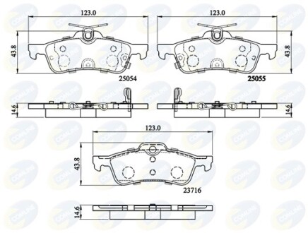 Гальмівні колодки (набір) COMLINE CBP32204