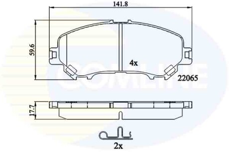 Гальмівні колодки (набір) COMLINE CBP32278