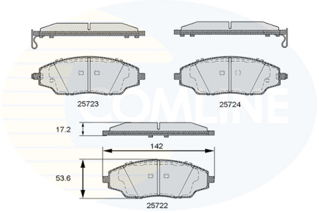 Гальмівні колодки (набір) COMLINE CBP36083