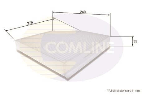 Фільтр повітря (салону) COMLINE EKF106 (фото 1)