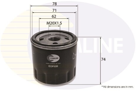 Фільтр масла COMLINE EOF039