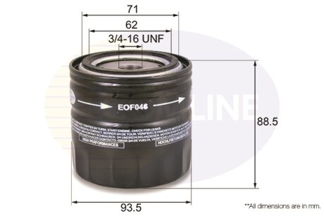 Фільтр масла COMLINE EOF046