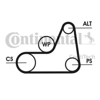 Поликлиновой ременный комплект Contitech 6PK1042ELASTT1