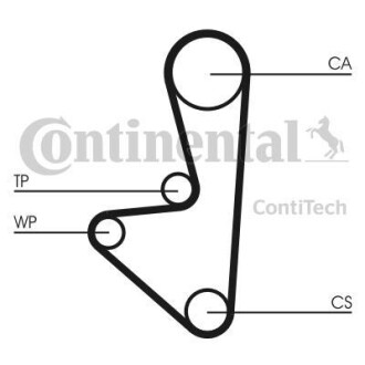 Комплект (ремінь+ролики) Contitech CT744K1 (фото 1)