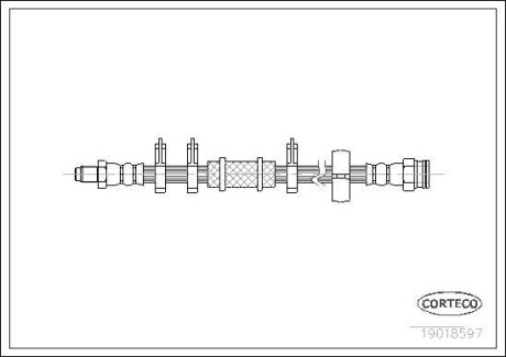 Шланг гальмівний CORTECO 19018597 (фото 1)
