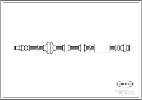 Шланг гальмівний CORTECO 19018612