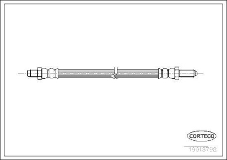 Шланг гальмівний CORTECO 19018798