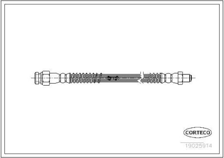 Шланг гальмівний CORTECO 19025914