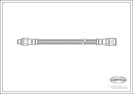 Шланг гальмівний CORTECO 19026926