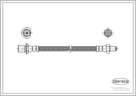 Шланг гальмівний CORTECO 19030342