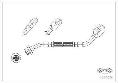Шланг гальмівний CORTECO 19030530