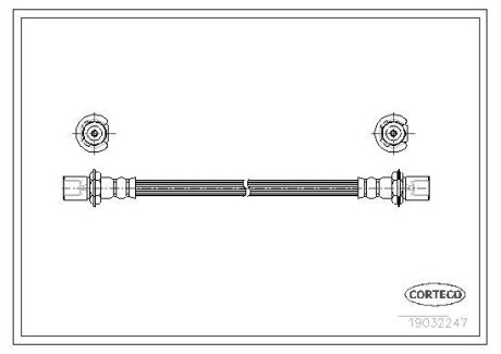 Шланг гальмівний CORTECO 19032247