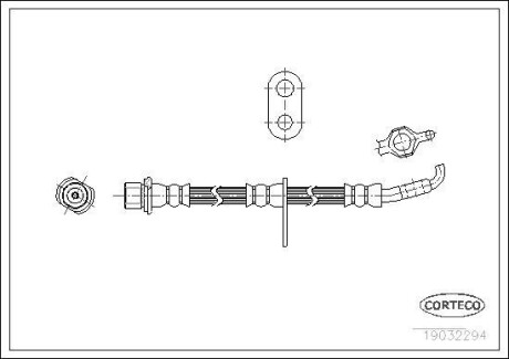 Шланг гальмівний CORTECO 19032294