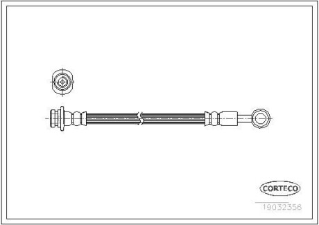 Шланг гальмівний CORTECO 19032356