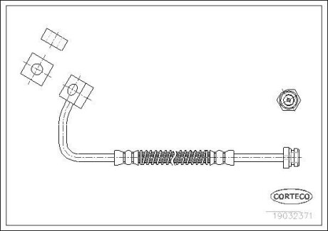Шланг гальмівний CORTECO 19032371