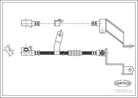 Шланг гальмівний CORTECO 19032430