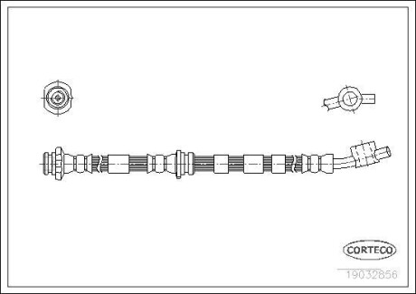 Шланг гальмівний CORTECO 19032856