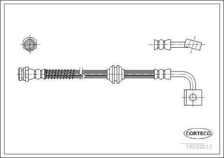 Шланг гальмівний CORTECO 19033011