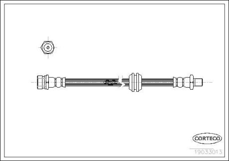 Шланг гальмівний CORTECO 19033013