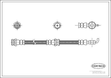 Шланг гальмівний CORTECO 19033016
