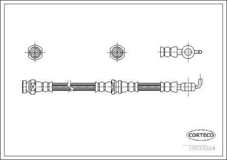 Шланг гальмівний CORTECO 19033024