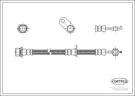 Шланг гальмівний CORTECO 19033555