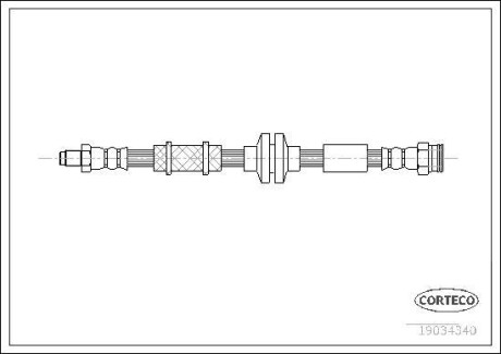 Шланг гальмівний CORTECO 19034340