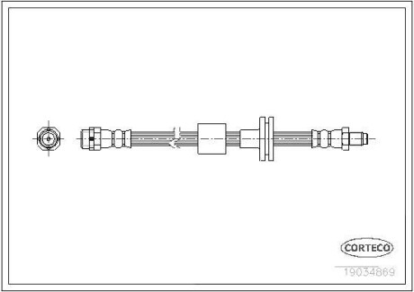 Шланг гальмівний CORTECO 19034869