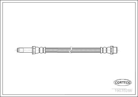 Шланг гальмівний, (540mm.) 06- CORTECO 19035286