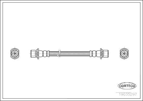 Шланг гальмівний CORTECO 19035297