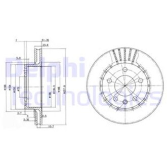 Диск гальмівний Delphi BG2384