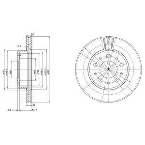 Диск гальмівний Delphi BG2425C