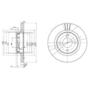 Диск гальмівний Delphi BG2784