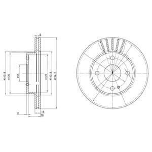 Диск гальмівний Delphi BG2802