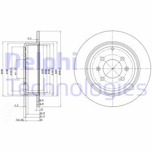 Гальмівні(тормозні) диски Delphi BG2873