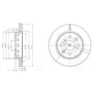 Гальмівний диск Delphi BG3074