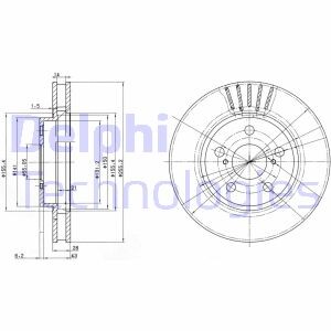 Диск гальмівний Delphi BG3187