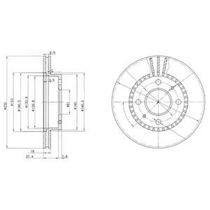 Диск гальмівний Delphi BG3206