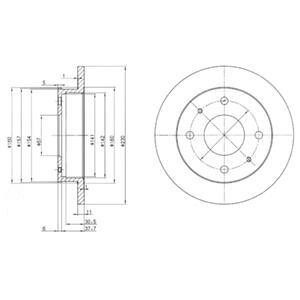 Гальмівний диск Delphi BG3337