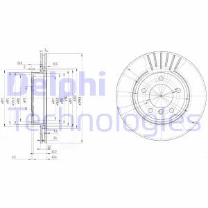 Диск гальмівний Delphi BG3527C