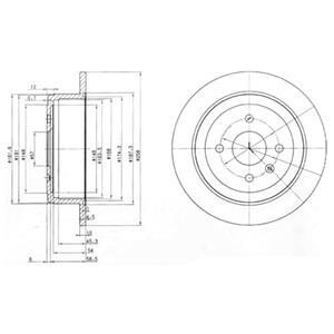 Гальмівний диск Delphi BG3615